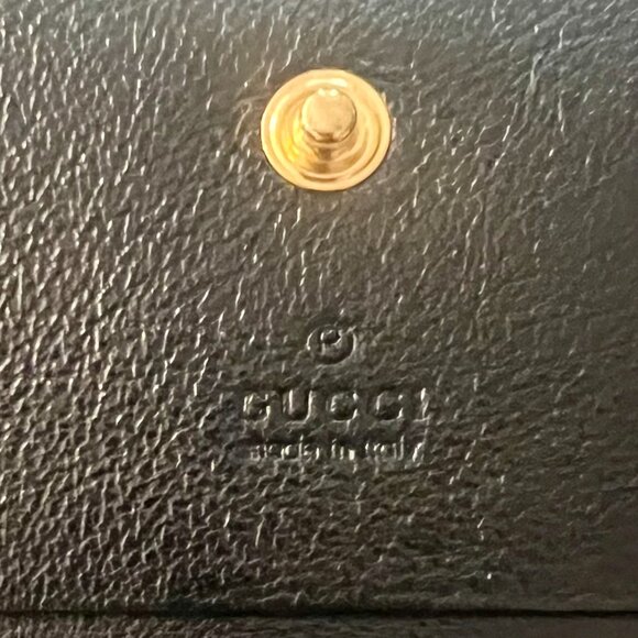 Gucci Rajah Leather Card Case Chain Wallet - New - Picture 5 of 9